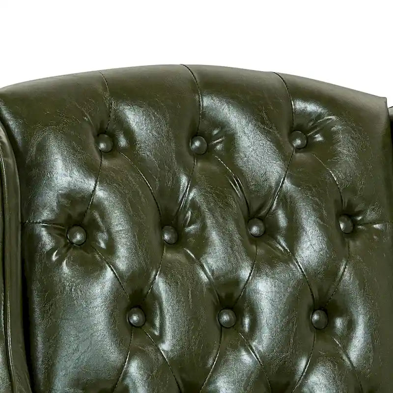 Sedia da ufficio classica direzionale con schienale alto e design wingback