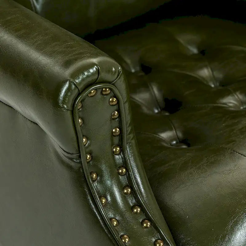Sedia da ufficio classica direzionale con schienale alto e design wingback
