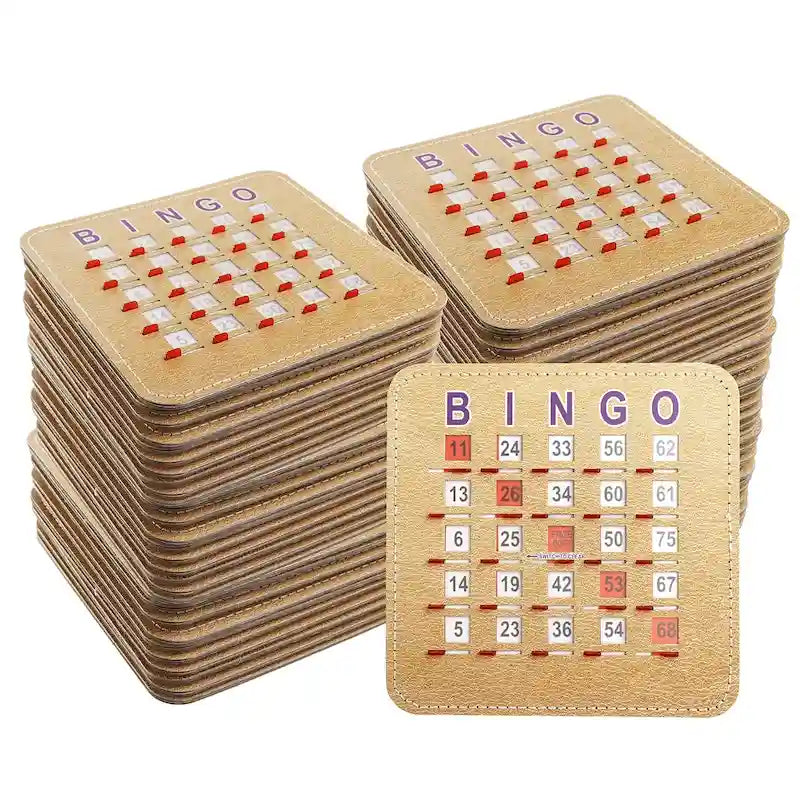 Cartones de bingo con persiana y deslizador de borrado rápido — reinicio deslizante reutilizable con la yema del dedo