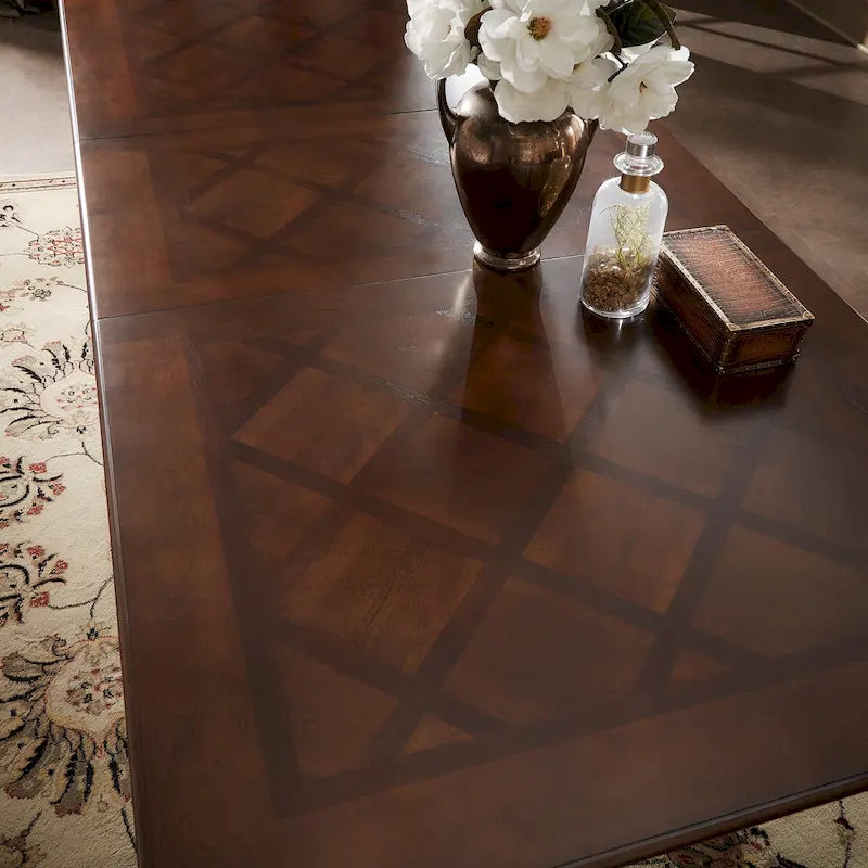 Constantinople Double Pedestal Dining Table with Extending Leaf