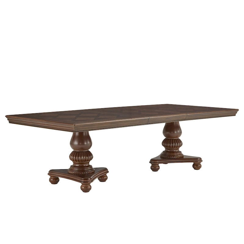 Constantinople Double Pedestal Dining Table with Extending Leaf