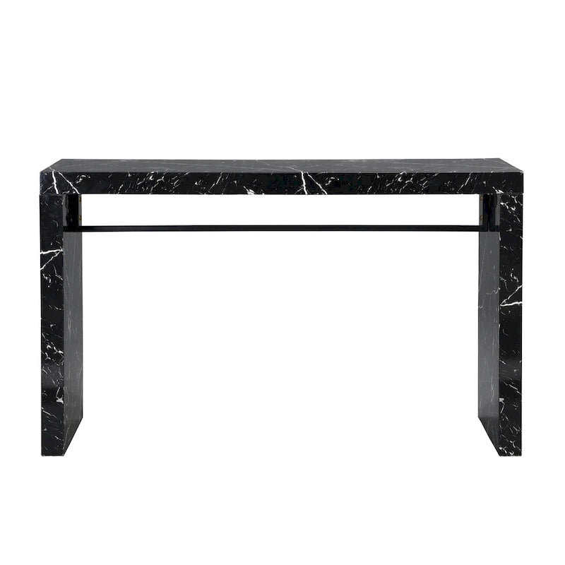 Mesa de 60 pulgadas a altura de barra con acabado de mármol sintético