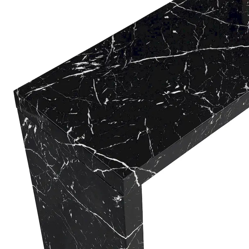 Mesa de 60 pulgadas a altura de barra con acabado de mármol sintético