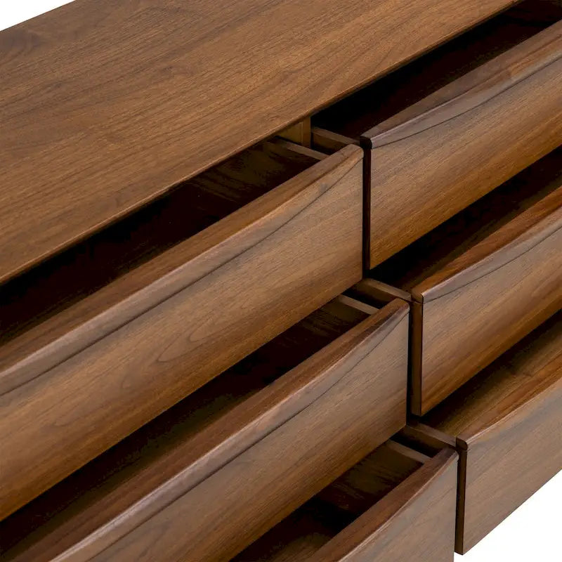 Cassettiera in noce da 63"