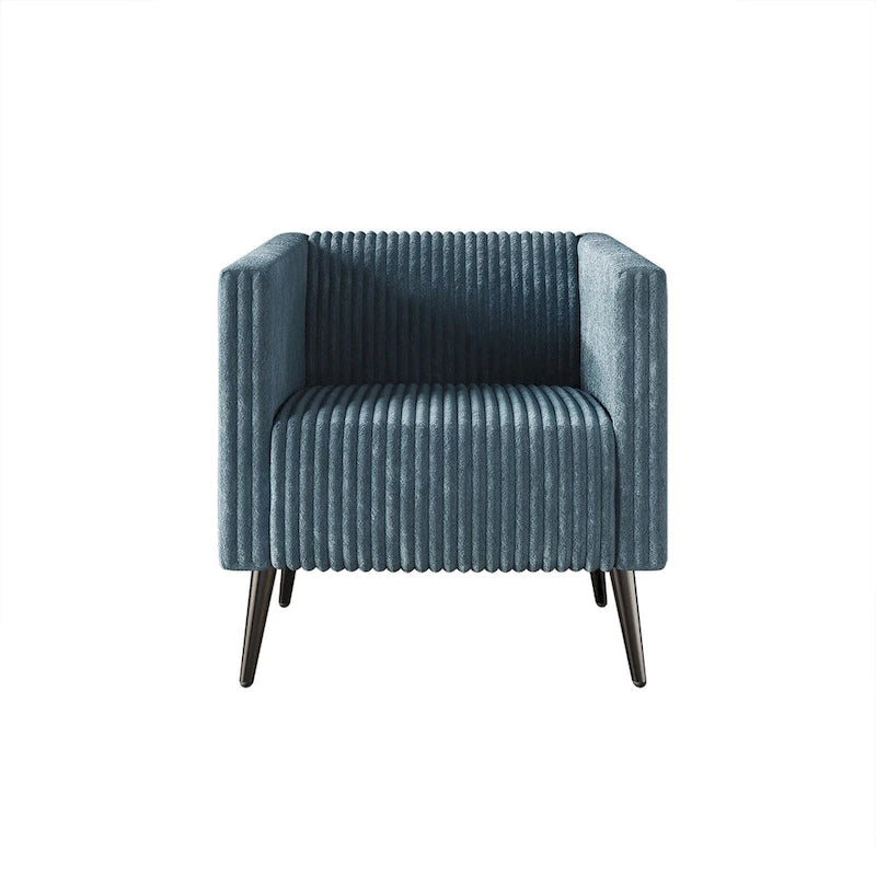 Poltrona moderna e glamour imbottita in velluto