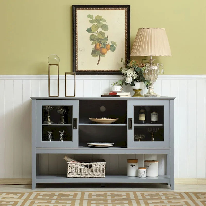55" Grey Buffet Table