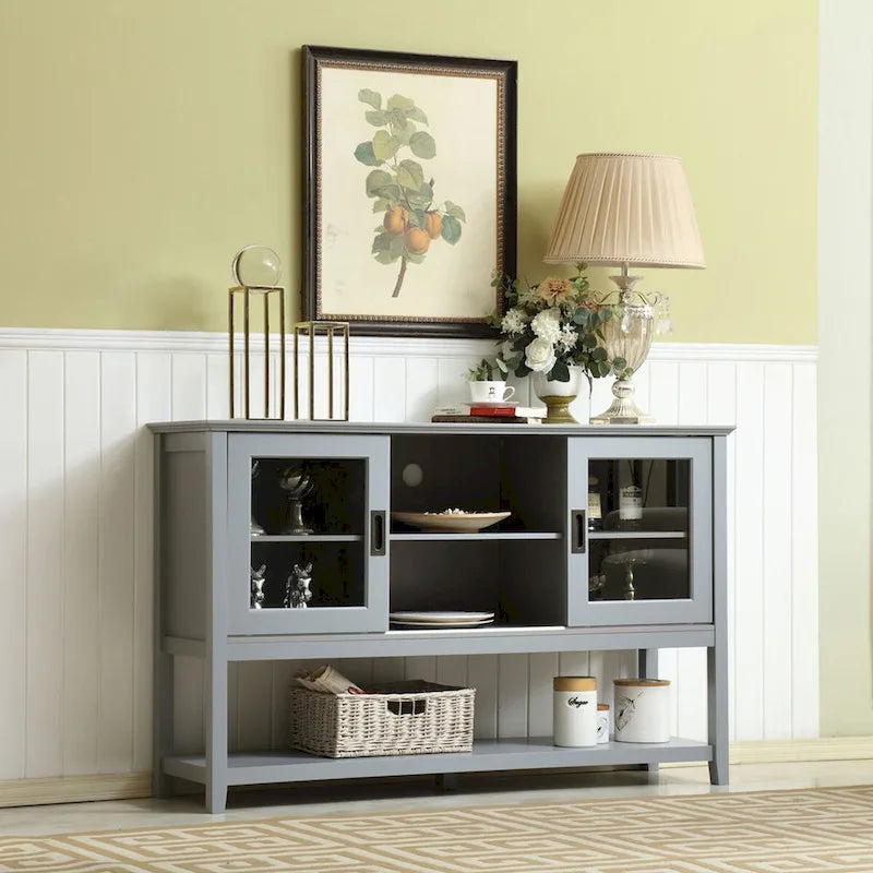 55" Grey Buffet Table