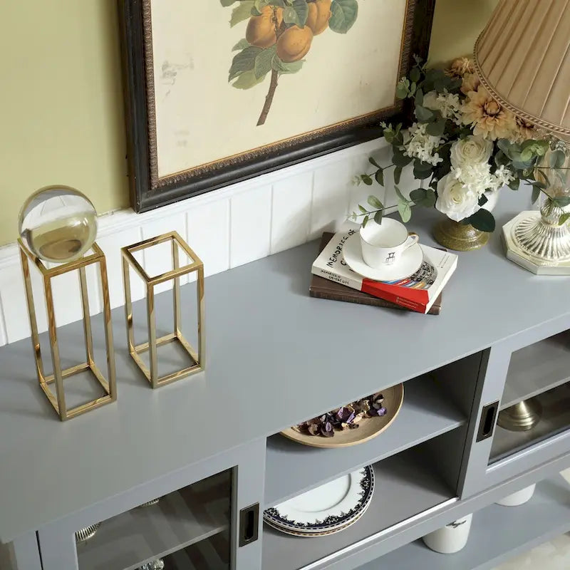 55" Grey Buffet Table