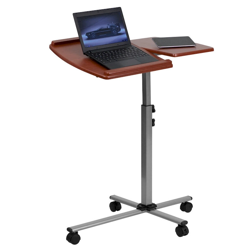 Angle and Height Adjustable Mobile Laptop Table