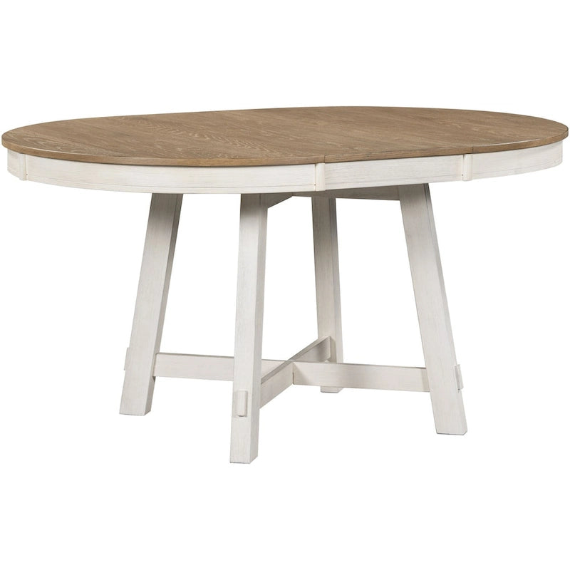 Table à manger ronde extensible avec rallonge de 16 po