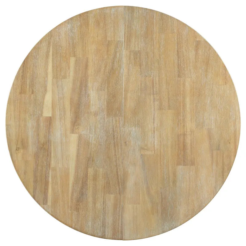 Table à manger ronde extensible avec rallonge de 16 po