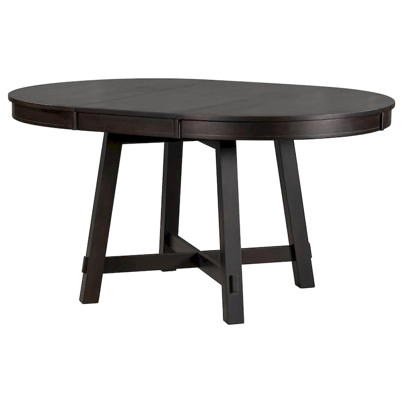 Table à manger ronde extensible avec rallonge de 16 po