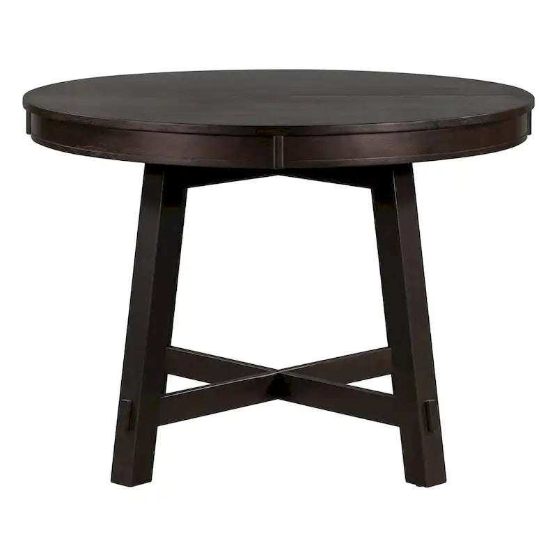 Table à manger ronde extensible avec rallonge de 16 po