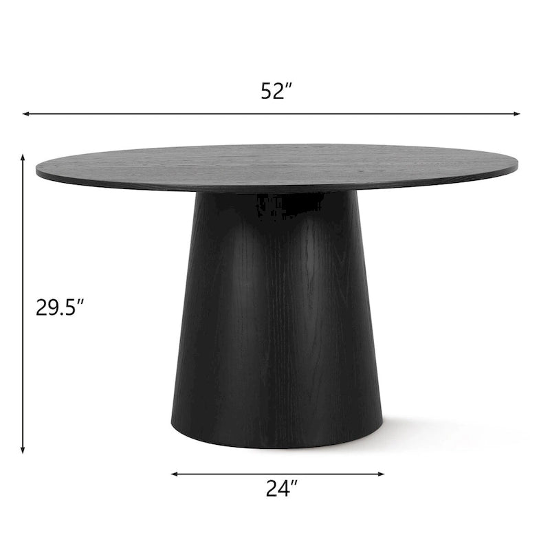 52" Round Pedestal Dining Table