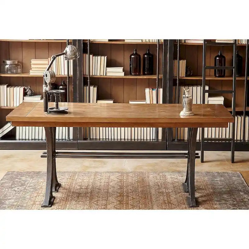 Rustikaler Schreibtisch, Schreibpult, Büroschreibtisch, Braun