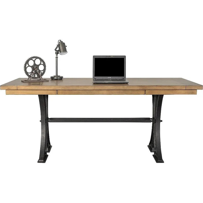 Bureau d’écriture rustique, table d’écriture, bureau de travail, marron