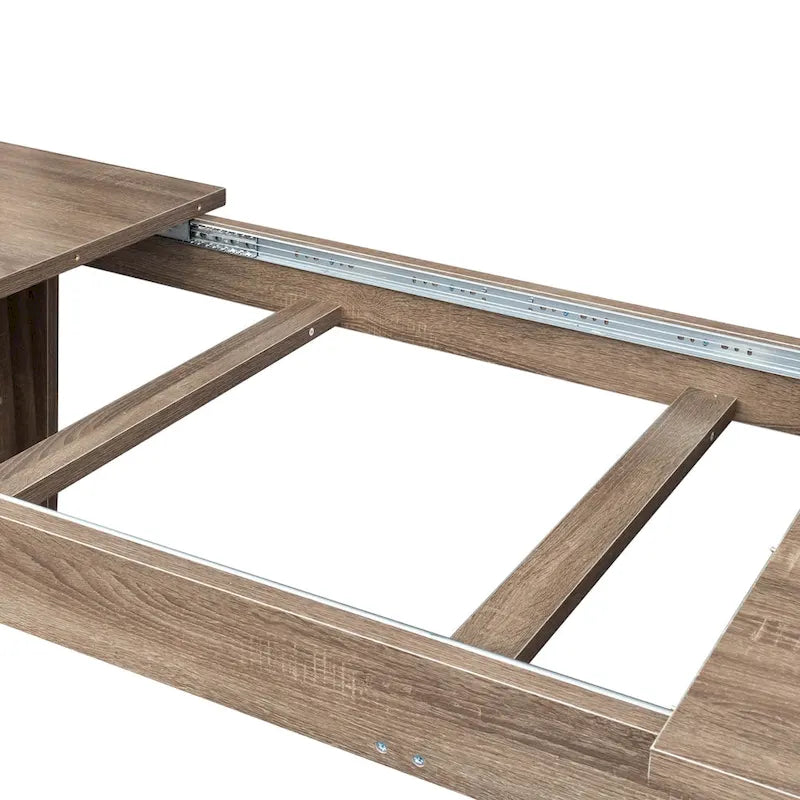 Table à manger rectangulaire extensible pour 4 à 12 personnes