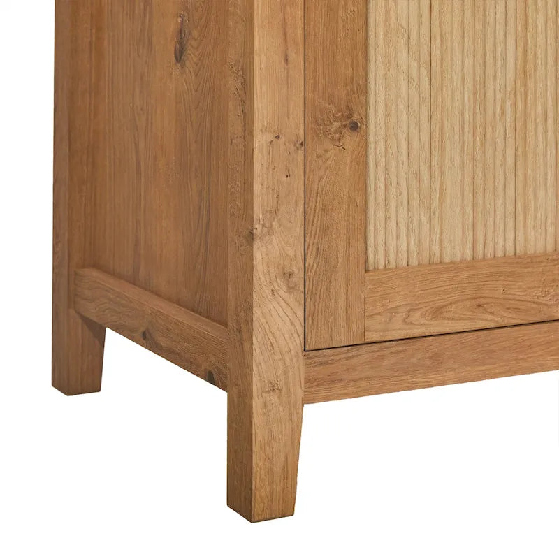 Modern 70-inch Reeded Sideboard with Arched Doors
